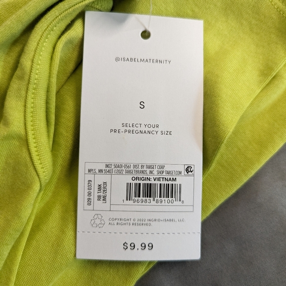 Isabel Maternity Tank Top Green - Picture 9 of 10